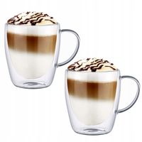 2 x Szklanki termiczne z uchem Renza 350 ml do kawy latte komplet 2 szt MG