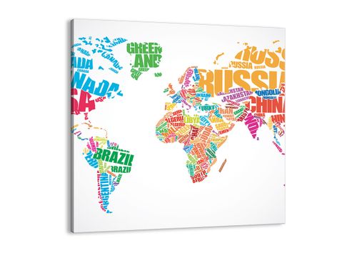 Obraz Na Płótnie - Mapa Kontynent - 30X30 Cm - Ac30X30-2860 na Arena.pl
