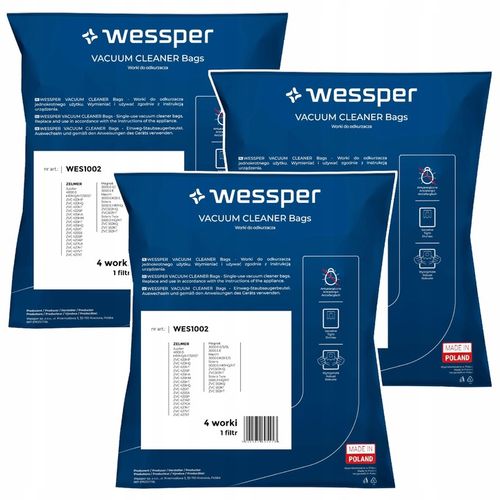 12x Worki do Zelmer Jupiter Ultra Filtration 2100W ZVC425HT ZVC425SP na Arena.pl