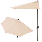 PÓŁPARASOL OGRODOWY MULTIGARDEN 270 CM BEŻOWY KORBOWY