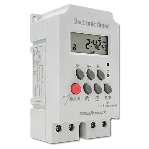 QOLTEC PROGRAMATOR CZASOWY PC0629 NA SZYNĘ zdjęcie 2