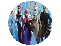 Opłatek na tort Kraina Lodu