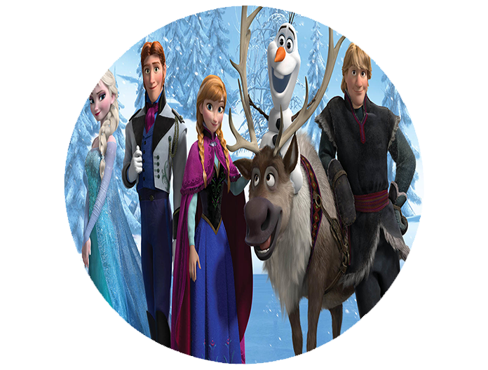 Opłatek na tort Kraina Lodu zdjęcie 1