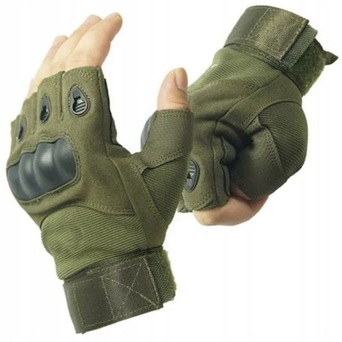 RĘKAWICE TAKTYCZNE BOJOWE rozm. XL SURVIVAL MILITARNE RĘKAWICZKI BEZ PALCÓW na Arena.pl
