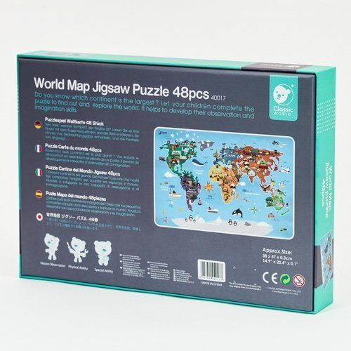 CLASSIC WORLD Puzzle Mapa Świata 48 ele. na Arena.pl