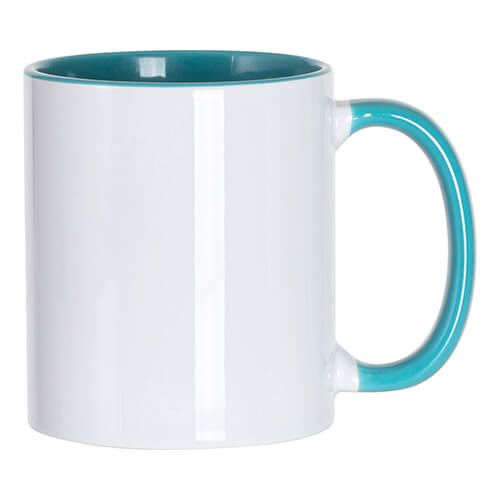 Kubek FUNNY turkusowy JS Coating do sublimacji zdjęcie 1