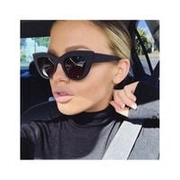 Okulary Przeciwsłoneczne Kocie Matowe Czarne Ok141Wz2