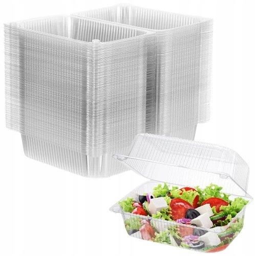 Pojemniki plastikowe na ciasto komunie ślub opakowanie jednorazowe 50szt na Arena.pl