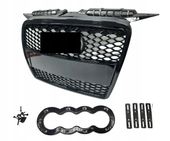 AUDI A3 8P 05-ATRAPA GRILL RS TUNING PLASTER MIODU CZARNY POŁYSK + L