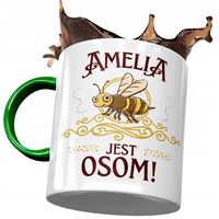 Kubek Zielony Dla Amelii Żony Przyjaciółki Z Nadrukiem Ze Zdjęciem