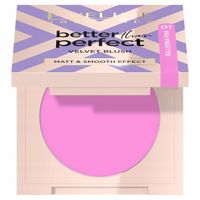 Eveline Better Than Perfect Velvet Blush róż prasowany 01 Ballerina Pink 2.
