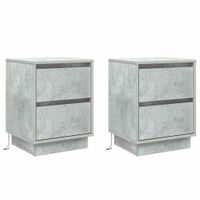 Szafka Nocna z szufladą 2 pcs Betonowy szary 39 x 34.5 x 50 cm
