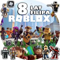 OPŁATEK NA TORT 20CM - ROBLOX GRY DEKORACJA + IMIĘ + GRATIS! 15CM 18CM