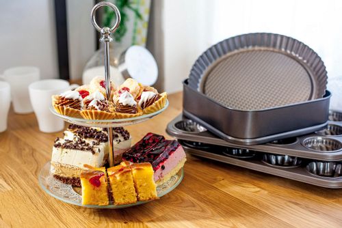 Forma blacha do pieczenia nieprzywieralna IDEAL babka karbowana 12 muffinek babeczek non-stick na Arena.pl