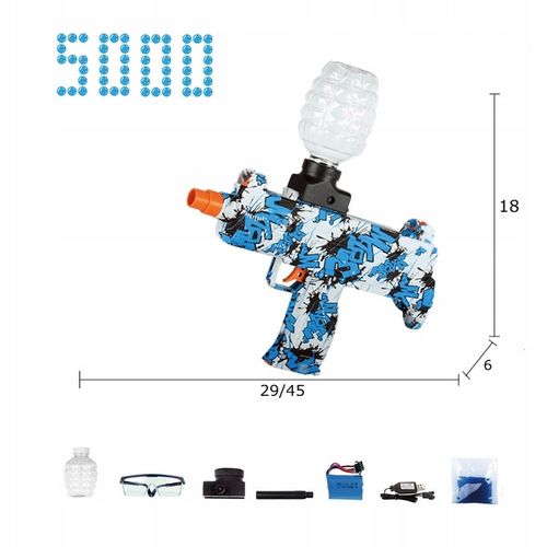 Pistolet Karabin Na Żelowe Kulki DUŻY Zestaw Automatyczny Broń Automat na Arena.pl