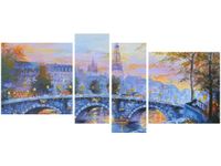 120CM 55 OBRAZ 4 ELEM ALEJKA PARYŻU ŚCIENNY