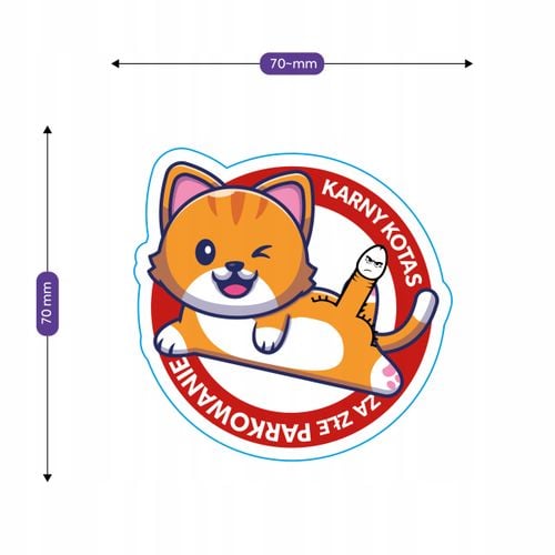 Naklejka KARNA KOTAS 1 sztuka na Arena.pl