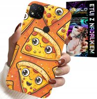 ETUI DO XIAOMI REDMI 9C - SŁODKIE UŚMIECHNIĘTE PIZZE CASE + SZKŁO