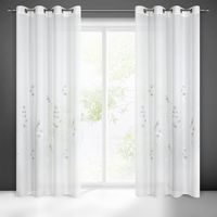 Firana gotowa na przelotkach ISABEL 140x250 Eurofirany biała