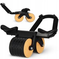 KOŁO ROLLER DO ĆWICZEŃ MIĘŚNI BRZUCHA PILATESU PODWÓJNE AB WHEEL ULTRA