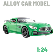 Metalowy Model samochodu Mercedes Benz AMG GTR Zielony 1:24 PREZENT
