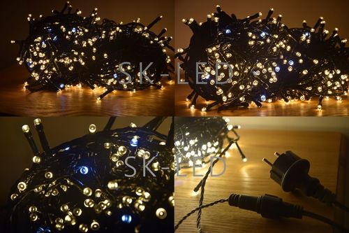 LAMPKI CHOINKOWE 500 LED BIAŁE CIEPŁE FLASH ZEWNĘTRZNE WEWNĘTRZNE na Arena.pl