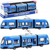 Duży tramwaj jeździ dźwięki światła baterie niebieski 930B