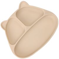 Talerzyk Z Przyssawka Mombella Dzielony Panda Beżowy