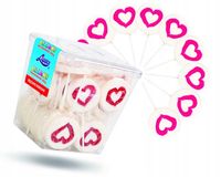 Lizaki deseniowe prezent lizak na Dzień Dziecka Kobiet Walentynki serca 26g