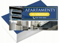 Wizytówki firmowe 200 szt DUŻO wzorów do wyboru APARTAMENTY NA SPRZEDAŻ