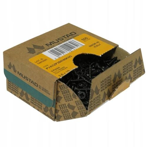 wkręty śruby czarne do drewna mustad 4x20mm 100x na Arena.pl