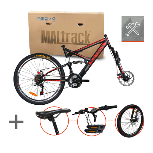 Rower Górski MTB MalTrack Target RED-SILVER 26" na Arena.pl