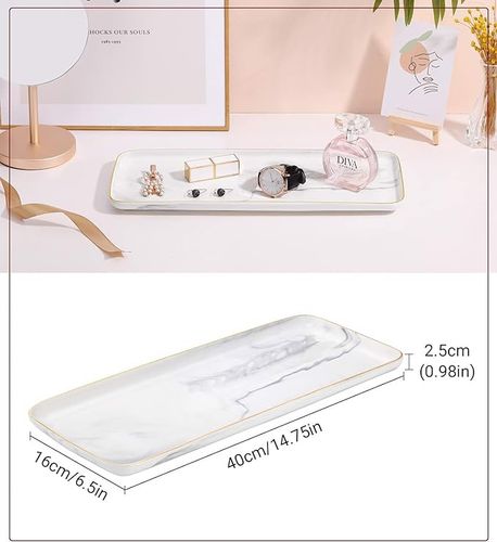 Taca ceramiczna ozdobna do serwowania marmur na Arena.pl