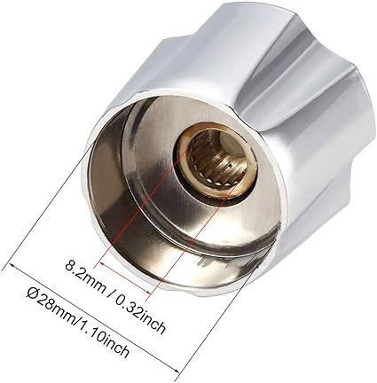 Uchwyt gałka wymienny kran umywalka srebrny 2szt na Arena.pl