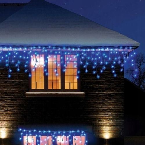 Girlanda 120 LED Niebieska led zewnętrzna zielony gruby kabel 8,7m IP44 na Arena.pl