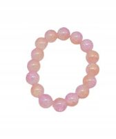 Bransoletka ze szklanych cieniowanych koralików różowy MF32483