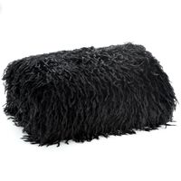 Koc futrzany włochacz ADORE 130X170 czarny