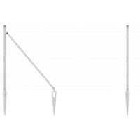 Ogrodzenie z słupkami Srebrny 1 x 10 m Stal