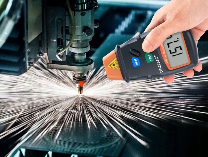 TACHOMETR LASEROWY MIERNIK OBROTÓW OBROTOMIERZ LCD zdjęcie 4