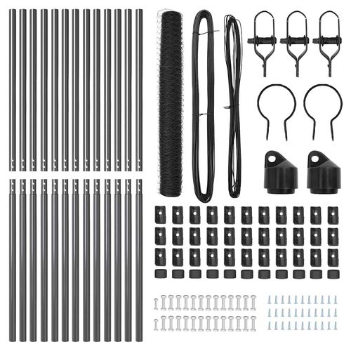 Ogrodzenie z słupkami Szary 1.2 x 25 m Stal pokryta PCV na Arena.pl