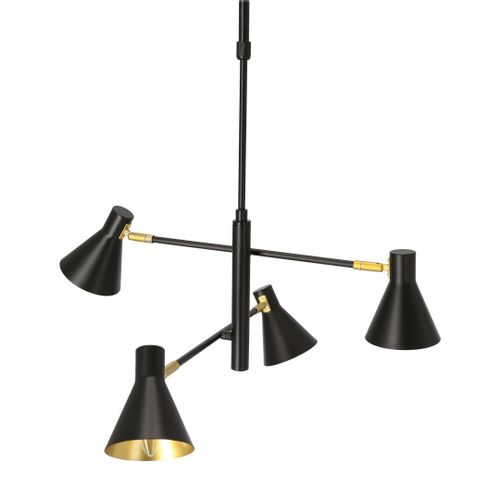 Less zwis 4x40W E14 czarny matowy na Arena.pl