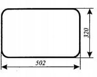 szyba tylna dolna ciągnika Zetor 6011, 6045, 7011 kabina BK5911 59117929