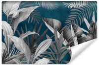 Fototapeta Ścienna Szare LIŚCIE Tropikalne 300cm x 210cm