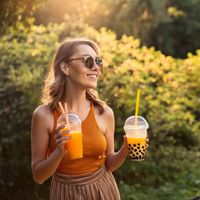 Bubble Tea pękające kulki owocowe kawior molekularny poping boba | Marakuja
