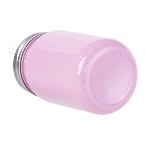 Kubek szklany 450 ml Mason Jar Full Color bez uszka do sublimacji - fioletowy na Arena.pl