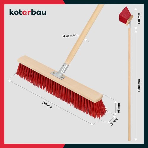 MIOTŁA SZCZOTKA 500 MM ULICÓWKA PCV ZAMIATACZ ZMIOTKA Z DREWNIANYM na Arena.pl