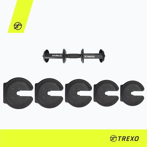 Hantel regulowany TREXO Stalowe TXO-B4W001 40 kg czarny 8 talerzy na Arena.pl