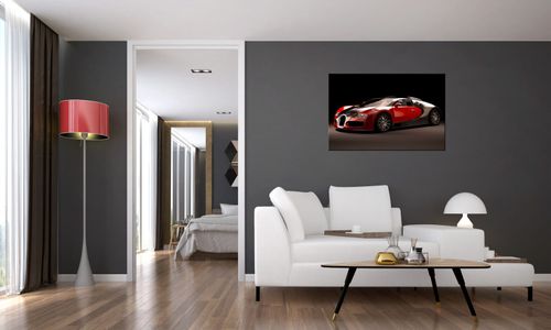 Obraz Drukowany 90X60 Czerwone Bugatti Veyron na Arena.pl