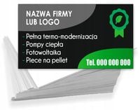 Wizytówki reklamowe firmowe 100 szt różne wzory POMPY CIEPŁA PIECE