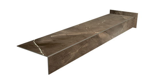 Stopnica gres, brązowy marmur carving, bez nacięć antypoślizgowych 120x30 na Arena.pl